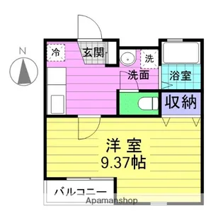 エアフォルク新田東Ⅰ番館・Ⅱ番館【Ⅱ-102号室】の間取り