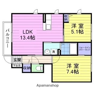 セゾン・フルールⅥ【1階】の間取り