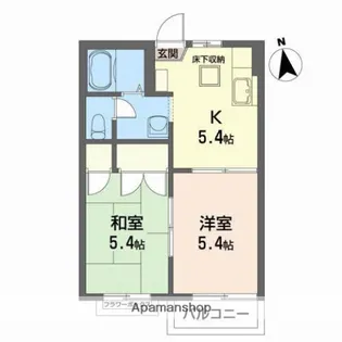 ソレイユ岩切A・B【1階】の間取り