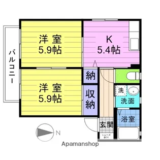 シャーメゾンKATO・Ⅱ【2階】の間取り