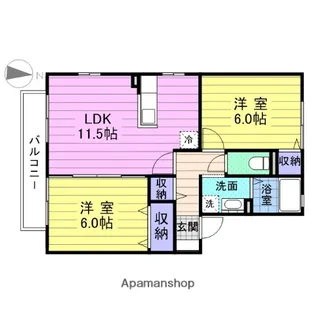 グリーンコートA【201号室】の間取り