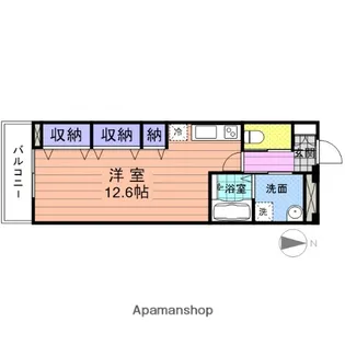 パークハイム高砂【303号室】の間取り