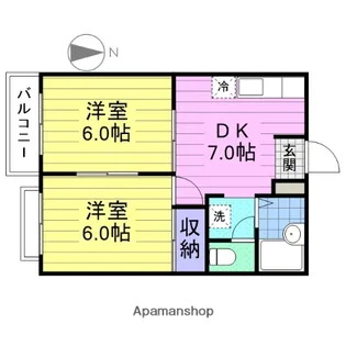 エルディム古沢【2階】の間取り