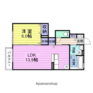 ノースアートヒルズ【1階】の間取り