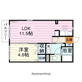 ディアス・パルモA【2階】の間取り