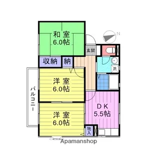 リベラ花渕C【101号室】の間取り