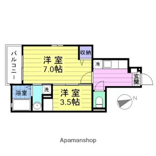 宮城県仙台市宮城野区白鳥2丁目【アパート】の間取り