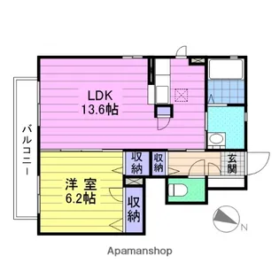 カーサレイールA【101号室】の間取り