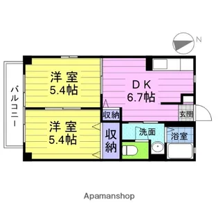 セゾンフルール【2階】の間取り