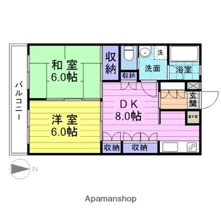 高砂シティハイツ【1階】の間取り