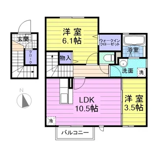 サクラコーポ【2階】の間取り