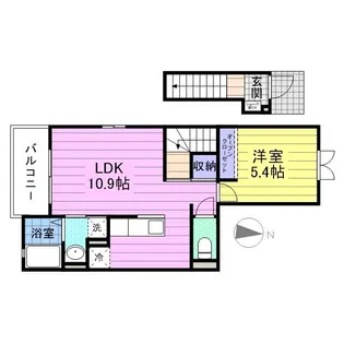 ウエストスワンプC【2階】の間取り