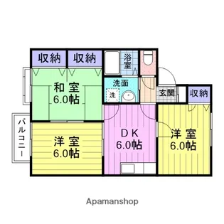 オールージュコート【1階】の間取り