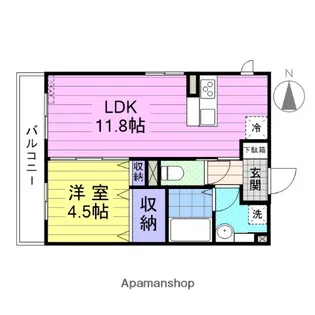 クレストコート岩切【205号室】の間取り