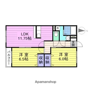 セゾン・ルミエール【1階】の間取り