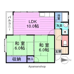 ソレイユⅡ【6号室】の間取り