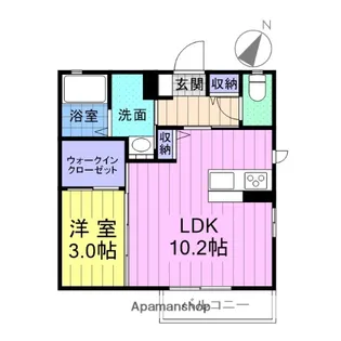 カーサレイールE【2階】の間取り