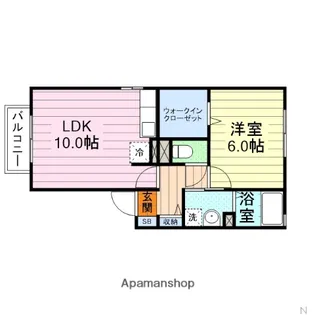 アンビックス利府伍番館【1階】の間取り
