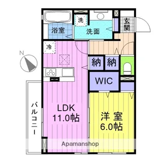 HALL GREEN【3階】の間取り