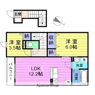 ラ・フェリーチェ・ヴィータ利府【2階】の間取り