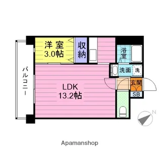パルメゾン高砂Ⅰ【3階】の間取り
