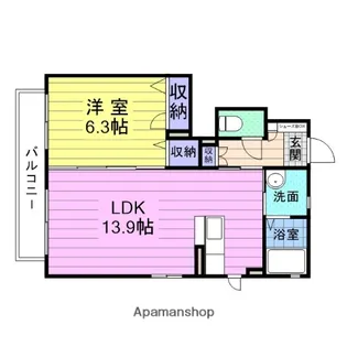 オレンジピール【1階】の間取り