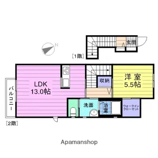 エスポワールT【202号室】の間取り