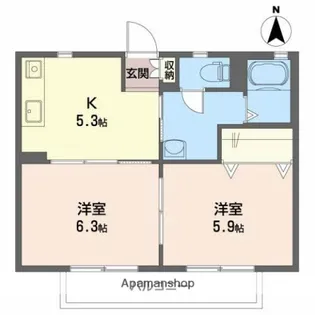 ショコラハウスⅡ【2階】の間取り