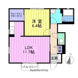 レクレドール【1階】の間取り