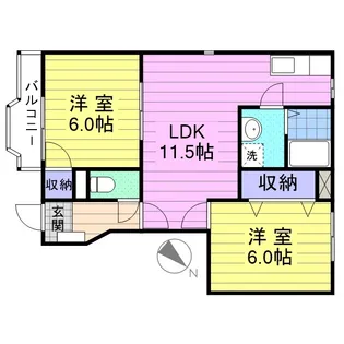 フィオーレD【1階】の間取り