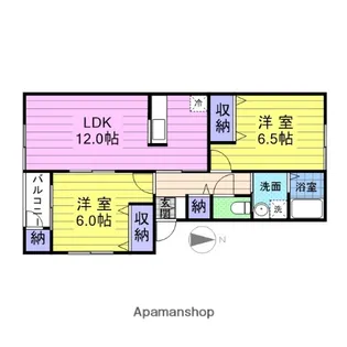 ラグジュアリー・S【2階】の間取り