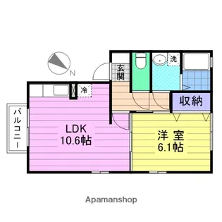 ディアコートF【2階】の間取り