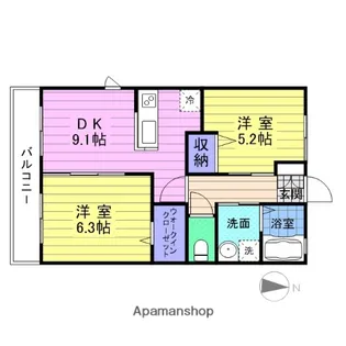 レトアTK【201号室】の間取り