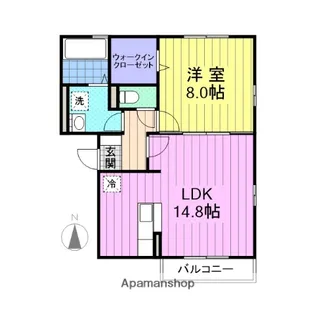 グランドゥールB【1階】の間取り