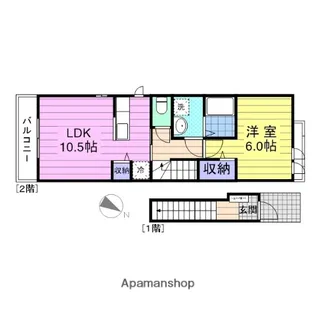 シャトレ菊ヶ岡A【203号室】の間取り