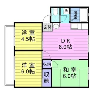 サンライフ柏木B【201号室】の間取り