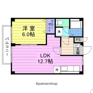 シティハイツ千葉【2階】の間取り