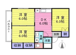 コーポ小野寺Ⅰ【102号室】の間取り
