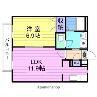 サンパティオB【2階】の間取り