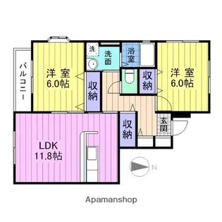 ポプラールA【1階】の間取り