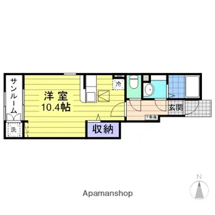 イーグル【104号室】の間取り