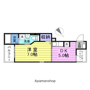 ボヌール・シュン【201号室】の間取り