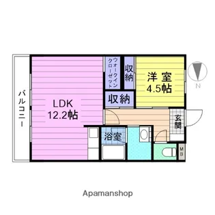 リピュート三浦【1階】の間取り