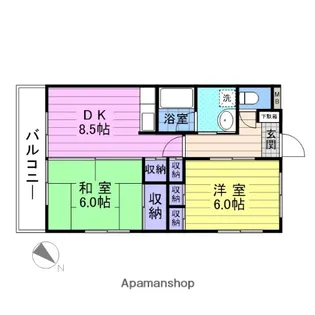 リピュート三浦【307号室】の間取り