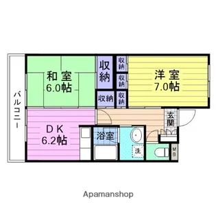 リピュート三浦【1階】の間取り