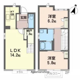 オーブF【103号室】の間取り