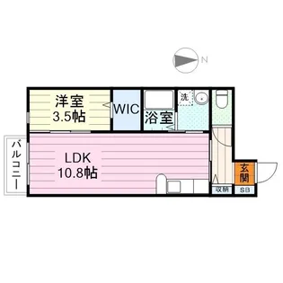 グラッセ田子【1階】の間取り