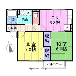 ハイネス悠【2階】の間取り
