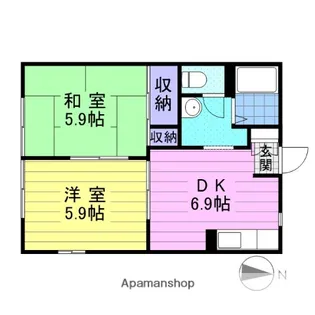 コート・ジ・ハール【2階】の間取り
