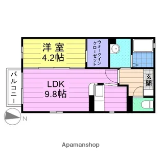 カーサ・クレールⅢ【201号室】の間取り